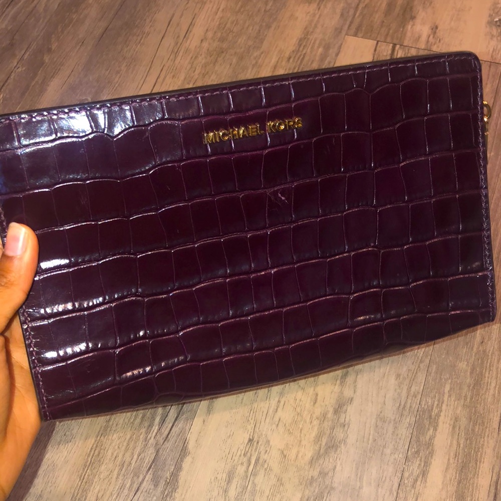 Michael Kors purple clutch